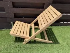 美品】木製 折りたたみチェア ナチュラル 北欧 スリム 完成品 #505 