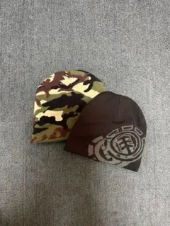 ELEMENT ニット帽 2点セット ビーニー