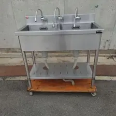 業務用 ステンレス 2層シンク 蛇口付き 流し台 厨房 マルゼンのサムネイル