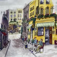 ⚠️追加おまとめご専用！コットンローン生地H.Hコレクション【カフェのある街角】