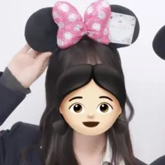 ミニー カチューシャ ピンク リボン