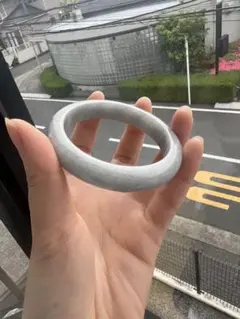 開運ネフライト ホワイトバングル 一点物 内経6.5cm - メルカリ
