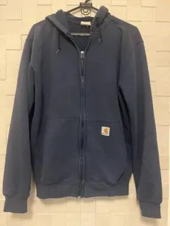 カーハート ジップアップパーカー ネイビー 古着 90s ビンテージ