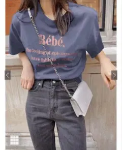 Bébé ロゴプリントTシャツ ロゴ刺繍Tシャツ［pm132］