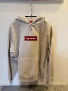 Supreme Box Logo Hooded Sweatshirt Stone
