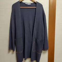 カーディガン グレー ニット
