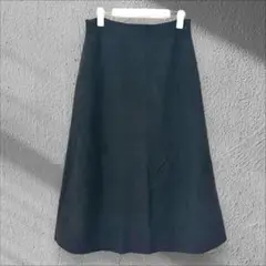ユニクロ セミフレア スカート スムース コットンブレンド Aライン ロング丈