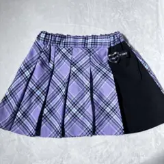 チェック　インナーパンツ付きスカート