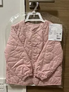 【未開封で発送します】100サイズ ユニクロ キルトパデッドカーディガン ピンク