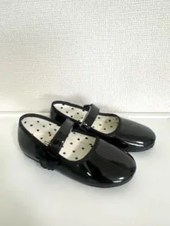 BREEZE 黒 フォーマルシューズ19センチ 卒業 入学 入園 発表会 リボン