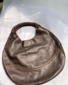 ブラウンレザーショルダーバッグ