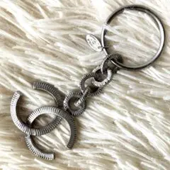 CHANEL■ココマーク ココチャーム バッグチャーム キーボルダー■シルバー系