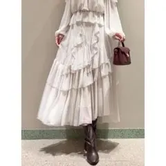 極美品✨25年✨スナイデル ラッフルフリルティアードスカート