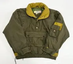 90s プルオーバー ジャケット アノラック 中綿 パフ オリーブ XL