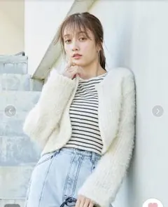 スナイデル　ファーライクニットジャケット