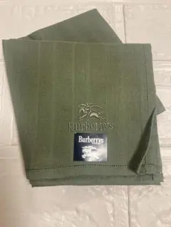 新品未使用 バーバーリー 刺繍入り メンズハンカチ