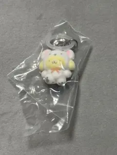 サンリオ　ふわふわスノー　めじるしアクセサリー　ポムポムプリン