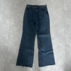 ブーツカットデニム ダークブルー