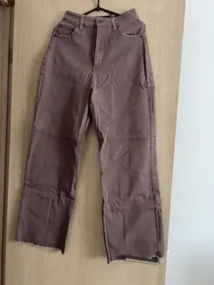 GRL デニム　ブラウン　ワイドパンツ