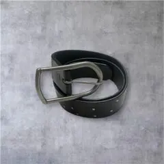 y2k archive leather studs belt black 00s