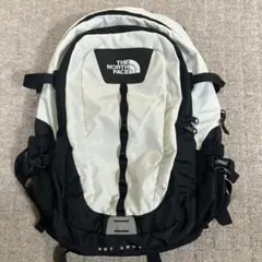 ノースフェイスホットショット　リュック　ホワイト　ブラック