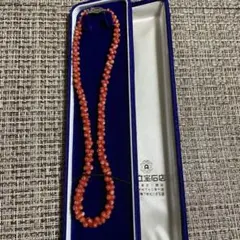 赤コーラル ネックレス天然石珊瑚 キ25 - メルカリ