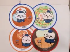 松屋　ちいかわ　ミニタオル　キッズセット　第一弾　うさぎ　モモンガ　カニ　ラッコ