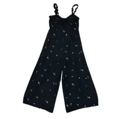 Wilol falole 花柄オールインワン サロペットパンツ【L】