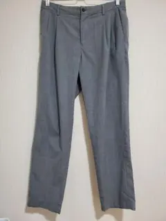 グレー ウォッシャブル 2プリーツ 9分丈 ユーティリティパンツ Mサイズ