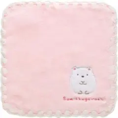 すみっコぐらし タオル ピンク色　ハンカチ