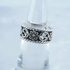 GUCCI グッチ 指輪 フラワー インターロッキングG 8号 花モチーフ GUCCI グッチ 指輪 フラワー インターロッキングG 8号 花モチーフ