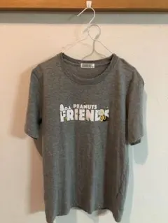 PEANUTS FRIENDS スヌーピー　Tシャツ グレー