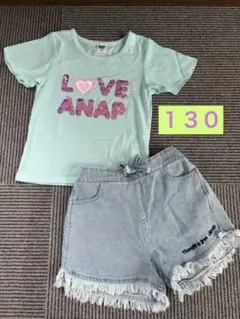 ⭐︎美品⭐︎ANAP KIDSアナップキッズ130 Tシャツ&ショートパンツセット