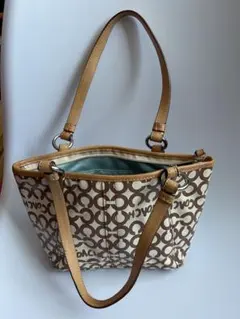 新品　COACH コーチ ミニハンドバッグ ブラウンxベージュ　正規品のサムネイル