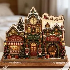 クリスマス 2Dフラットオブジェ 木製