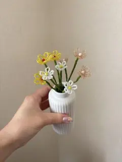 枯れないお花 小さな春のビーズブーケ｜インテリア・プレゼントに