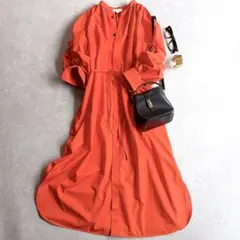 美品 ハイク GATHERED DRESS ギャザードレス ワンピース ブルー - メルカリ