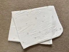 おくるみブランケット掛け布団 綿100%コットン グレー 白ホワイト10mois