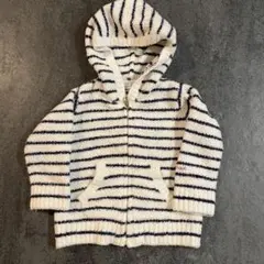 ジェラートピケ ボーダーパーカー 70-80サイズ