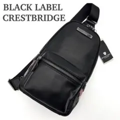 ✨美品✨ブラックレーベル　クレストブリッジ　PVC　レザー　ボディバッグ　黒 2025年最新】BLACK LABEL CRESTBRIDGE メンズ ボディバッグ・ウエスト