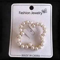 ゴールド パールブローチ フェイクパール フォーマル　セレモニー