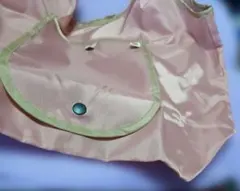 ピンク ナイロン エコバッグ 猫タグ付き(折り畳み式)