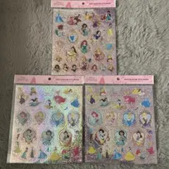 Disney プリンセス ホログラムエンボスシール 3枚セット