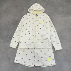 MARK & LONA セットアップ パーカー ショートパンツ 総柄 BW04