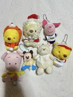 【DISNEY】ぬいぐるみキーホルダーセット