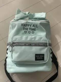 リボン付きミントグリーンリュック