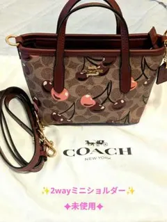 COACH☆チェリー☆2wayミニショルダーバッグ「未使用」 - メルカリ