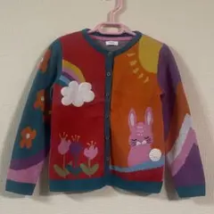 next カーディガン　うさぎ 110サイズ　花
