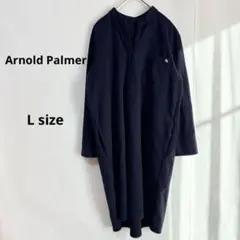 Arnold Palmer ワンピース　L ネイビー　バンドカラー　スキッパー