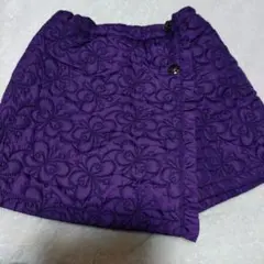 アナスイミニ　140cm 紫色 巻きスカート風パンツフリル付き